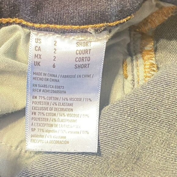 American Eagle Outfitters Womens Blue Denim High-Waisted Jeggings Size 2 Short 4 - Picture 7 of 7